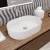   HD Luna Matt White 50 cm széles pultra ültethető matt fehér porcelán mosdótál