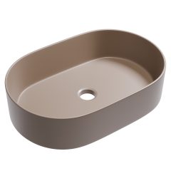   HD Luna Matt Cappucino 50 cm széles pultra ültethető matt cappucino porcelán mosdótál