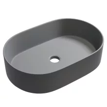 HD Luna Matt Grey 50 cm széles pultra ültethető matt szürke porcelán mosdótál