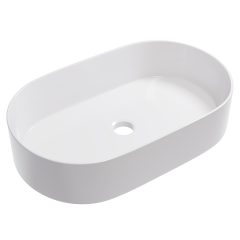   HD Luna White 60 cm széles pultra ültethető hófehér porcelán mosdótál