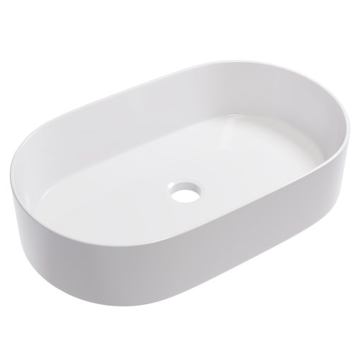 HD Luna White 60 cm széles pultra ültethető hófehér porcelán mosdótál