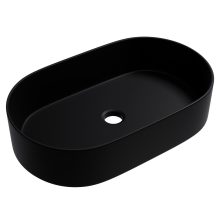HD Luna Matt Black 60 cm széles pultra ültethető matt fekete porcelán mosdótál