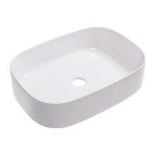 HD Siena White 51 cm széles pultra ültethető hófehér porcelán mosdótál