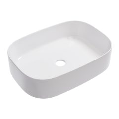   HD Siena White 51 cm széles pultra ültethető hófehér porcelán mosdótál
