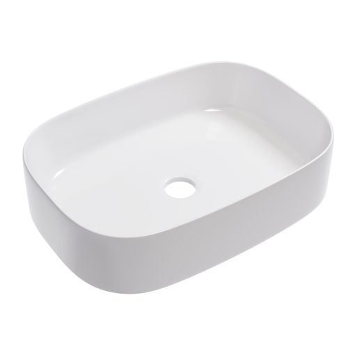 HD Siena White 51 cm széles pultra ültethető hófehér porcelán mosdótál