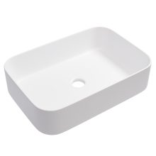 HD Meda Matt White 55 cm széles pultra ültethető matt fehér porcelán mosdótál