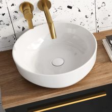 HD Lily White 42 cm széles pultra ültethető hófehér porcelán mosdótál