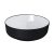   HD Lily Black&White 42 cm széles pultra ültethető fekete-fehér porcelán mosdótál