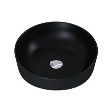 HD Lily Matt Black 42 cm széles pultra ültethető matt fekete porcelán mosdótál