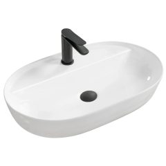   HD Arizona White 50 cm széles pultra ültethető hófehér porcelán mosdótál