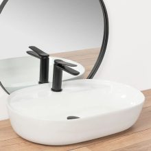 HD Arizona White 50 cm széles pultra ültethető hófehér porcelán mosdótál