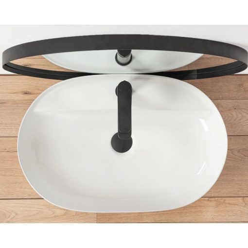 HD Arizona White 50 cm széles pultra ültethető hófehér porcelán mosdótál