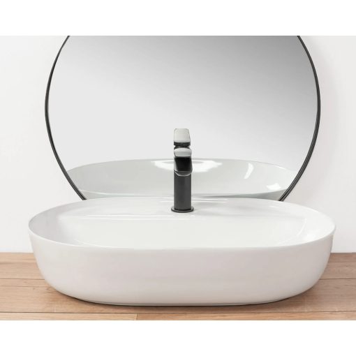 HD Arizona White 50 cm széles pultra ültethető hófehér porcelán mosdótál