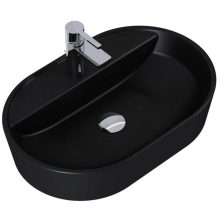 HD Arizona Matt Black 50 cm széles pultra ültethető matt fekete porcelán mosdótál
