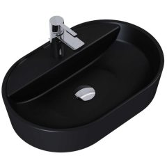   HD Arizona Matt Black 50 cm széles pultra ültethető matt fekete porcelán mosdótál