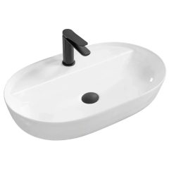   HD Arizona White 60 cm széles pultra ültethető hófehér porcelán mosdótál