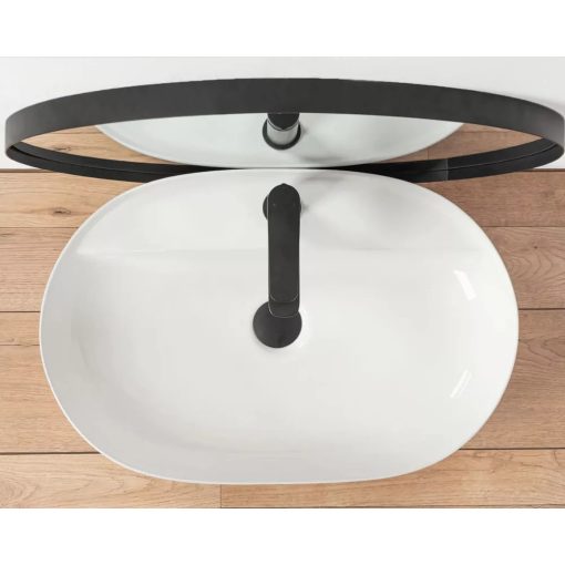 HD Arizona White 60 cm széles pultra ültethető hófehér porcelán mosdótál