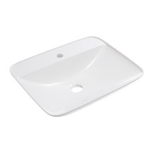 HD Aspira White 50 cm széles pultra ültethető hófehér porcelán mosdótál