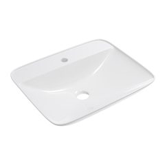   HD Aspira White 50 cm széles pultra ültethető hófehér porcelán mosdótál