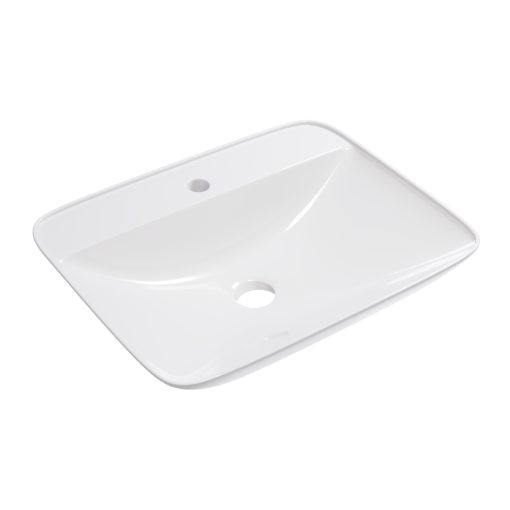 HD Aspira White 50 cm széles pultra ültethető hófehér porcelán mosdótál