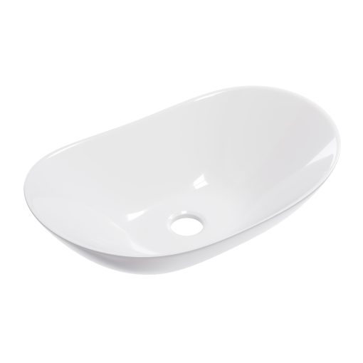 HD Emotion White 52 cm széles pultra ültethető hófehér porcelán mosdótál