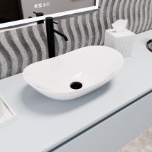 HD Emotion White 52 cm széles pultra ültethető hófehér porcelán mosdótál