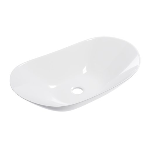 HD Emotion White 62 cm széles pultra ültethető hófehér porcelán mosdótál