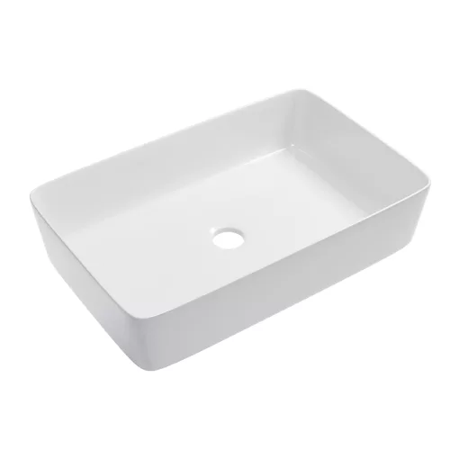 HD Velar White 50 cm széles pultra ültethető hófehér porcelán mosdótál