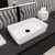 HD Velar White 50 cm széles pultra ültethető hófehér porcelán mosdótál