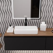 HD Velar White 60 cm széles pultra ültethető hófehér porcelán mosdótál