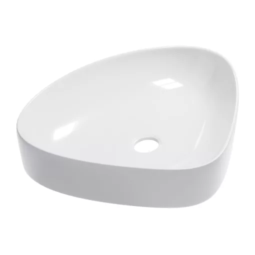 HD Ona White 50 cm széles pultra ültethető hófehér porcelán mosdótál