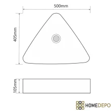 HD Ona White 50 cm széles pultra ültethető hófehér porcelán mosdótál