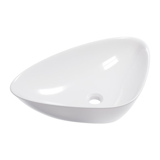 HD Ona White 60 cm széles pultra ültethető hófehér porcelán mosdótál