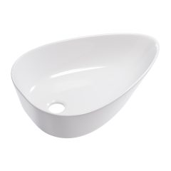   HD Ofelie White 55 cm széles pultra ültethető hófehér porcelán mosdótál