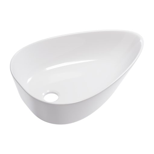 HD Ofelie White 55 cm széles pultra ültethető hófehér porcelán mosdótál