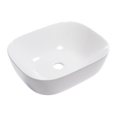   HD Freya White 50 cm széles pultra ültethető hófehér porcelán mosdótál