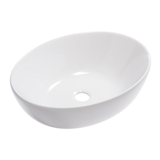 HD Pasana White 50 cm széles pultra ültethető hófehér porcelán mosdótál