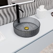 HD Aura Dark 39 cm széles pultra ültethető sötétített üveg mosdótál