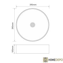 HD Aura Dark 39 cm széles pultra ültethető sötétített üveg mosdótál