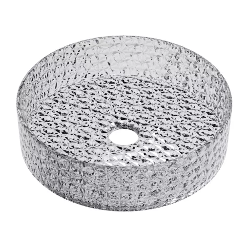 HD Aura Transparent 39 cm széles pultra ültethető átlátszó üveg mosdótál