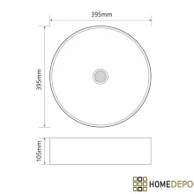 HD Aura Transparent 39 cm széles pultra ültethető átlátszó üveg mosdótál