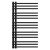 HD Triton Black 1000x500 mm design törölközőszárító radiátor, matt fekete