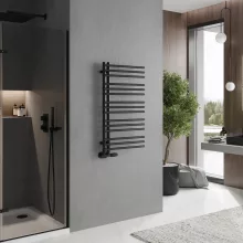 HD Triton Black 1000x500 mm design törölközőszárító radiátor, matt fekete