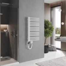 HD Triton White 1000x600 mm smart elektromos design törölközőszárító radiátor 400W-os wifi-s fűtőpatronnal, fényes fehér