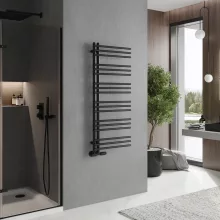 HD Triton Black 1200x500 mm design törölközőszárító radiátor, matt fekete