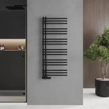 HD Triton Black 1200x500 mm design törölközőszárító radiátor, matt fekete