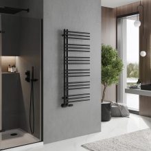 HD Triton Black 1200x600 mm design törölközőszárító radiátor, matt fekete