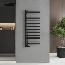 HD Triton Black 1200x600 mm design törölközőszárító radiátor, matt fekete