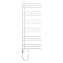 HD Triton White 1200x600 mm elektromos design törölközőszárító radiátor 400W-os fűtőpatronnal, fényes fehér