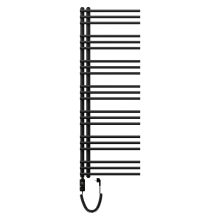 HD Triton Black 1400x500 mm elektromos design törölközőszárító radiátor 400W-os fűtőpatronnal, matt fekete